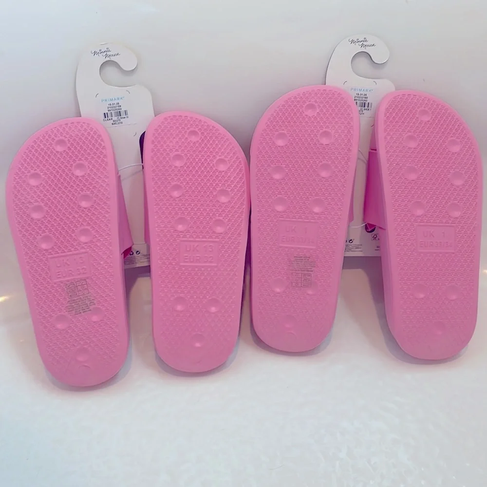 🆕 Disney Minnie Mouse & Daisy Duck Ltd Edition Kids Slide Sandals w/Strap
